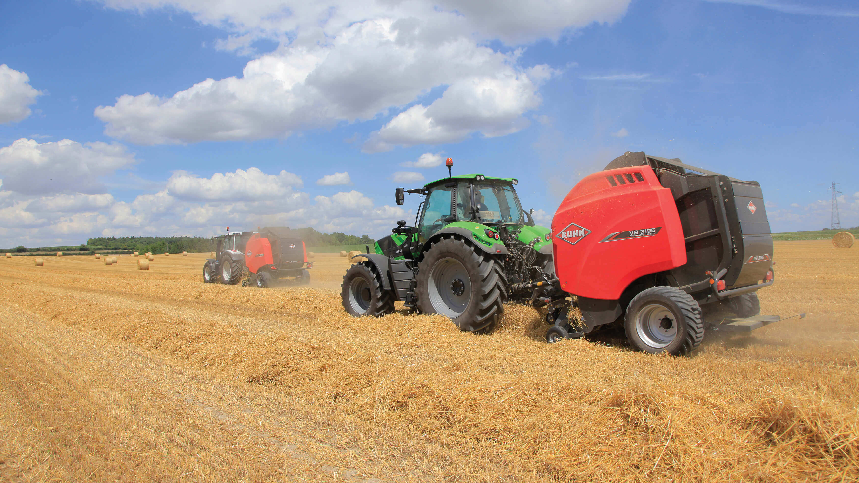 KUHN round and large square hay balers are dedicated to their purpose; bali...