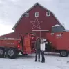 Alex Fredin and his KUHN Knight PS 242 apron box manure spreader and KUHN Knight VSL 150 single-auger mixer.