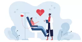 Illustration of blood donation