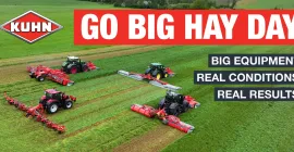 Promotional banner for the KUHN Go Big Hay Day