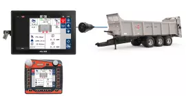 ISOBUS CCI 1200 terminal with PXL ProSpread Manure Spreader