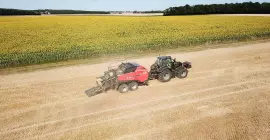 SB 1290 iD baling in a straw field