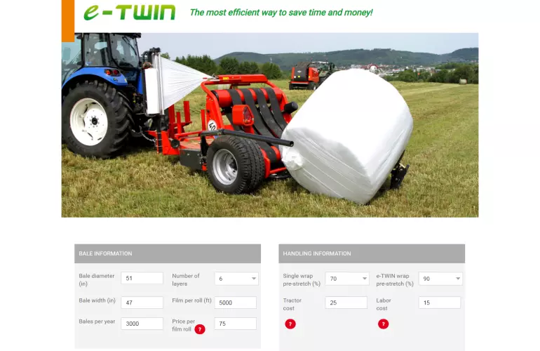 e-TWIN Calculator Screenshot