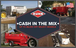 KUHN Cash in the Mix TMR mixer coupon savings program