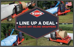 KUHN Line Up a Deal Savings on Inline Bale Wrappers