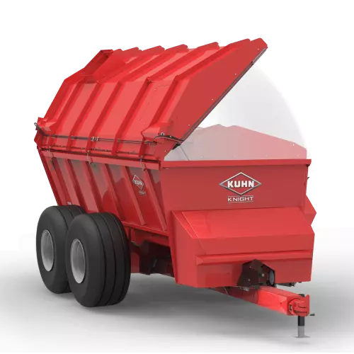 A SL 124 with a lid on the manure spreader.