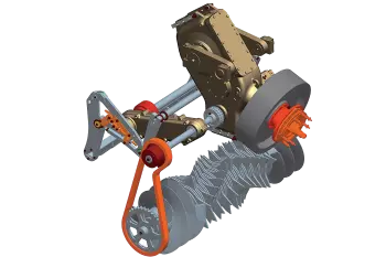 Gearboxes and shafts ensure a perfectly synchronised machine with easy maintenance.