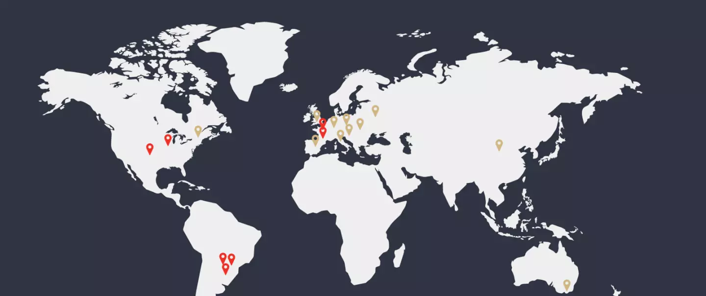 Worlwide presence of KUHN