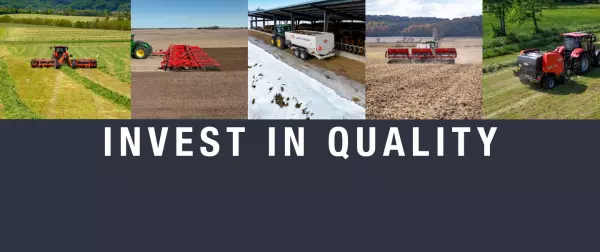 Homepage banner with a range of KUHN equipment 