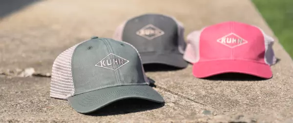 Display of three KUHN hats