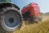VB 3185 baler working in the field, baling straw